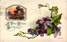 Vintage Postcard- Birthday, A Very Happy Birthday Posted 1910 picture