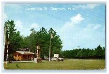c1950s Information Bureau Greetings St. Germain Wisconsin Vintage Postcard picture
