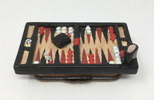 Halcyon Days Rare Enamel Bonbonniere Backgammon Game Excellent picture