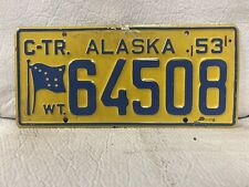 Vintage 1953 Alaska License Plate picture