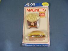 Vintage Arjon 1984 Burger King Magnets Cheeseburger & Fries New Old Stock Works picture