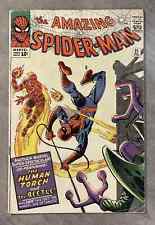 THE AMAZING SPIDER-MAN #21 FEB 1965 - THE BEETLE HUMAN TORCH SILVER AGE GEM-G+ picture