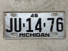 1948 Michigan License Plate JU-14-76 Washtenaw County Ann Arbor picture