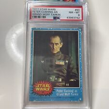 1977 TOPPS Star Wars 'Peter Cushing as Grand Moff Tarkin' Card #60 Rare PSA 8 picture