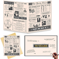 Funny 70Th Birthday Card with Envelope, Big Vintage Happy 70 Year Old Birthday G picture
