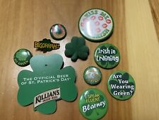 Vintage And Modern Irish St Patricks Day Pinback Buttons Lot Of 10 picture