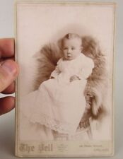 VTG Antique Studio Photo Cabinet Card Baby Infant Bell Chicago Il Illinois picture