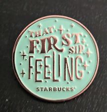 Starbucks “That First Sip Feeling” Circle Enamel Pin picture
