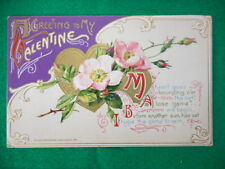 Vintage Embossed Valentine Postcard John Winsch My Heart Goes Bounding O'er picture