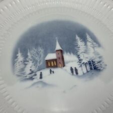 Hutschenreuther Apart 4 Dinner Plates Vintage Midcentury embossed edge Church picture