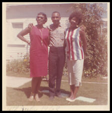 Old Color Photo BLACK AFRICAN AMERICAN FAMILY FOURTH OF JULY PARTY 1963 picture