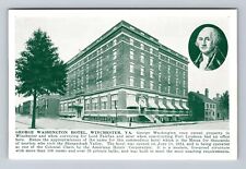 Winchester VA-Virginia, George Washington Hotel, Advertisment, Vintage Postcard picture