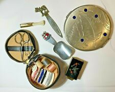 Vintage Lot Compact Trinket Box Souvenir Gold Silver t Sewing Bag England Cd 1 picture