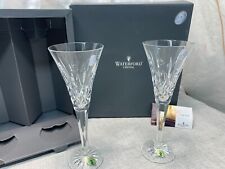 Set of 2 Waterford Lismore Toasting Flute Champagne Crystal Glass New Old Stock picture