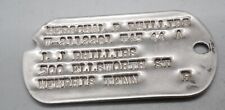 WWII 1943-1944 Army Dog Tag With Memphis, Tennessee Next Of Kin Address T43 44 picture