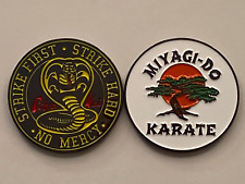 (1) One Two Sided Cobra Kai/Miyagi-Do Challenge Coin Metal 50mm Karate Kid NIOP picture