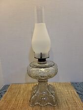 Vintage Antique Elegant Clear Glass Pedestal Embossed KAYO Oil Lamp picture