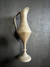 Vintage Decorative Brass Pitcher, Hand Etched Vase With Handle picture