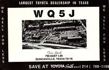 Toyota South Duncanville Texas WQ5J QSL Radio Card Postcard picture