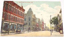 Main Street Lacrosse WI USA 1907 Postcard Colored Antique Vintage picture