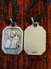 St. Bernard Sterling Vintage & New Holy Medal Religious France Patron of Skiers picture
