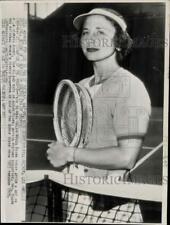 1946 Press Photo Women's Tennis Legend Helen Wills Roark After California Set picture