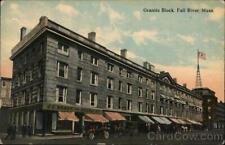 Fall River,MA Granite Block Bristol County Massachusetts Antique Postcard picture