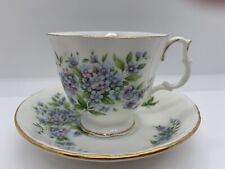 VTG Royal Albert Coleridge Teacup & Saucer Sonnet Series England Purple Flowers picture
