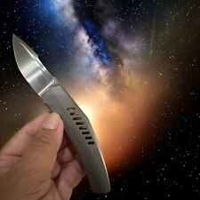 Steel Addiction Tashi Bharucha Krypton Satin CPM-154 Slotted Titanium Knife #2 picture