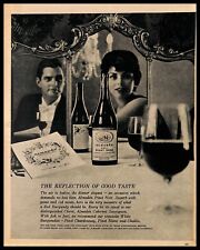 1963 Almaden Pinot Noir Wine Vintage PRINT AD Dinner Elegance Couple Mirror picture