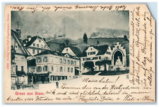 c1905 Buildings Monument View Greetings from Stans Switzerland Postcard picture