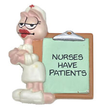 Garfield Arlene Nurses Have Patients Vintage Pinback Button Humorous 1980 Enesco picture