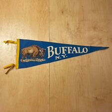 Vintage 1940s Buffalo New York 8x26 Felt Pennant Flag picture