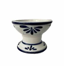 Vintage Blue White large Taper Candle Holder Made In Japan 3 1/2 Inches Tall picture
