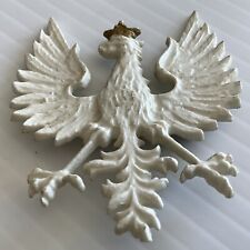 Vintage Rising Phoenix Lapel Pin White with Crown Plastic Lapel Pin Brooch picture