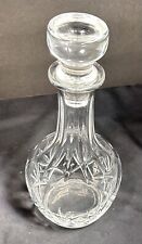 Glass Whiskey Wine Liquor Decanter w/Stopper Mcm Bar Crystal 50s 60s Retro picture