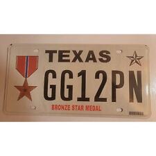 Collectable real Texas Bronze Star Medal license plate 