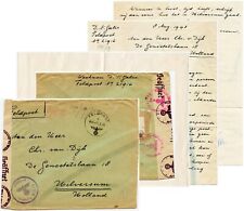 1943 LETTER NORWAY GERMANY 3rd REICH FPO HOLLAND COLLABORATOR GALIS CENSORED picture