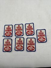 Lot of 7 Dr. Pepper Vintage Jr. Texas Rangers Baseball Patches 2x3