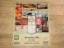 1970 S&H GREEN STAMPS THE VILLAGE STORE HARNEY, MD 12 MONTH RECIPE CALENDAR A++ picture