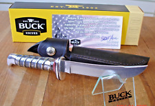 JOE HOUSER CUSTOM BUCK KNIFE 118 PERSONAL REBAR HANDLE 425M STEEL BLADE + SHEATH picture