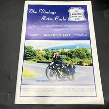 OFFICIAL JOURNAL THE VINTAGE MOTORCYCLE CLUB MAGAZINE NOVEMBER 1997 HARVEST RUN picture