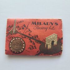 VINTAGE MILADY MILADY'S HOSIERY SERVICE KIT REAL SILK SEWING REPAIR 1920-1940s picture