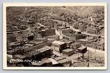 RPPC Birds Eye Aerial View Town Central City Colorado Real Photo P738 picture
