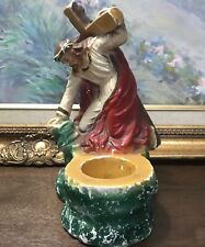 Vintage Jesus Carrying Cross Votive Christian Tealight Candle Holder Catholic Bc picture