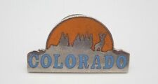 Colorado Sunset Silver Tone Vintage Lapel Pin picture
