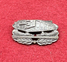 WWI US Army Tank officer branch insignia pin pin-back marked Solid Fire Bronze. picture