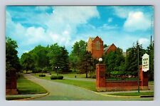 New Concord OH-Ohio, Muskingum College Entrance, Antique Vintage Postcard picture