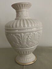  Vtg LENOX Athenian 24k Gold Trim Large Vase Ivory picture