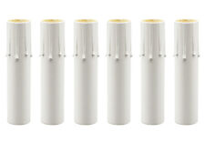 4 Inch Tall White Drip Candle Socket Covers ~ Candelabra Base, 6 Pcs picture